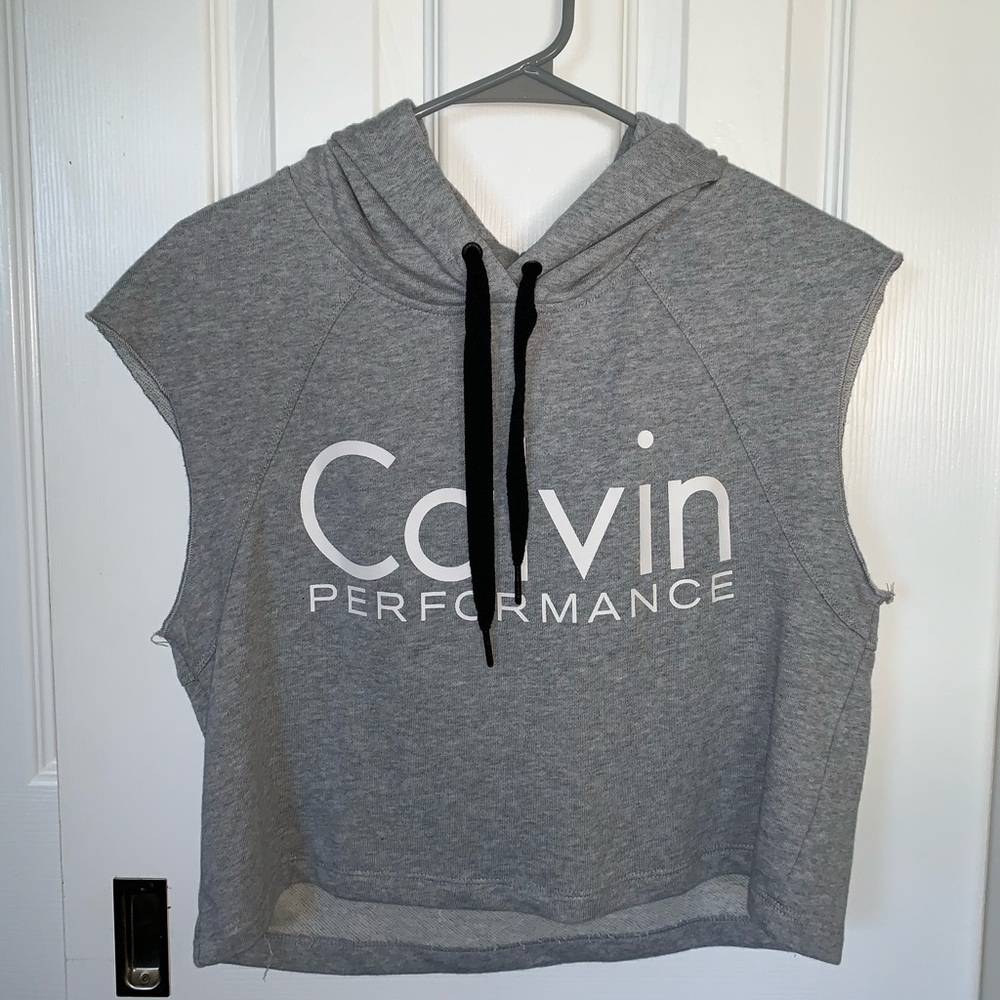 Calvin Klein Short Sleeved Cropped Hoodie